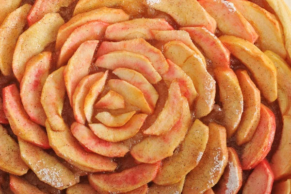 Fundo de coberturas torta de canela da Apple — Fotografia de Stock