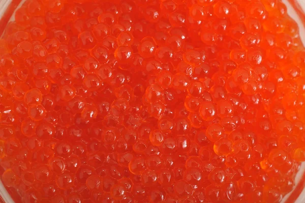 Fondo de caviar rojo - disparo de primer plano —  Fotos de Stock