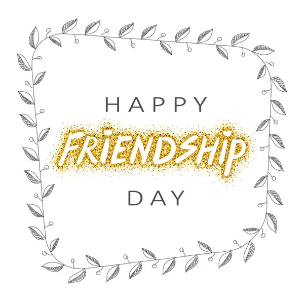 Illustration vectorielle du jour heureux d'amitié dessiné à la main felicitat — Image vectorielle