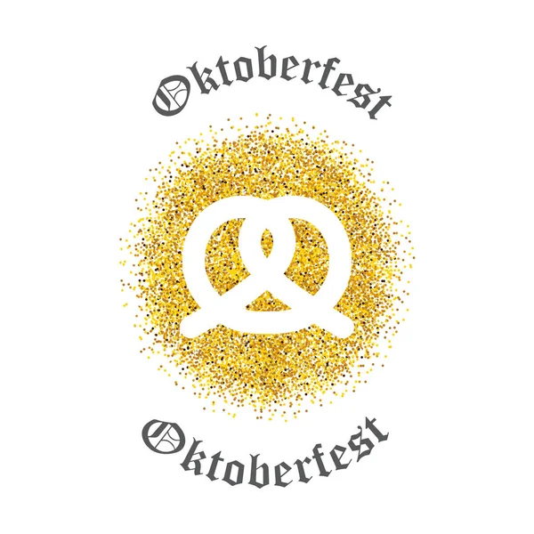Simbolo dell'Oktoberfest - pretzel tradizionale tedesco morbido — Vettoriale Stock