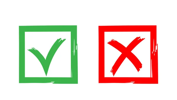 Vector signo icono para votar Sí y No — Vector de stock