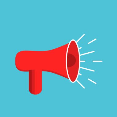 Çizgi film hoparlör veya megafon. Sosyal medya pazarlama kavramı