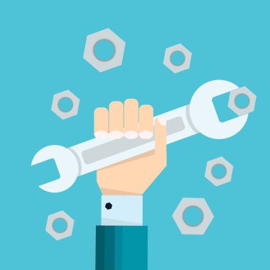 somun anahtarı - Amerikan la kavramı ile el unscrews