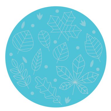 Temiz ve minimalist vektör farklı doğrusal yaprak şeklinde.