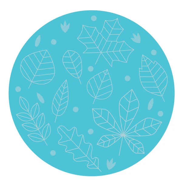 Temiz ve minimalist vektör farklı doğrusal yaprak şeklinde.