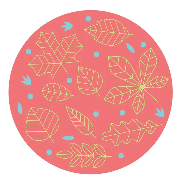 Temiz ve minimalist vektör farklı doğrusal yaprak şeklinde.