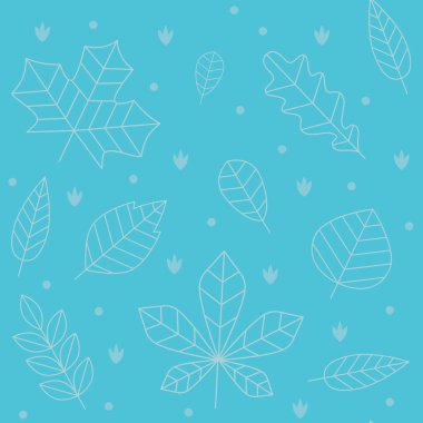 Sonbahar arka plan düz stilde düşen yaprakları ile. Sorunsuz