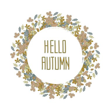 Merhaba, renkli sonbahar çelenk bırakır