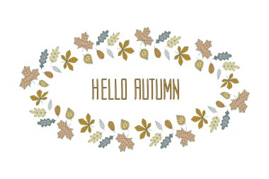 Merhaba, renkli sonbahar çelenk bırakır