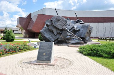 monument to Soviet tank crews at Prokhorovka field after the tan clipart