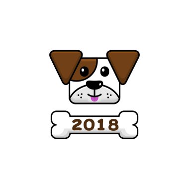 Yeni yıl 2018 - komik köpek sembolü