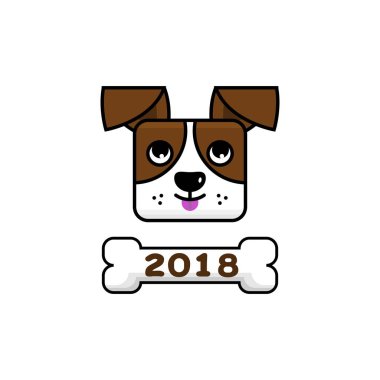 Yeni yıl 2018 - komik köpek sembolü