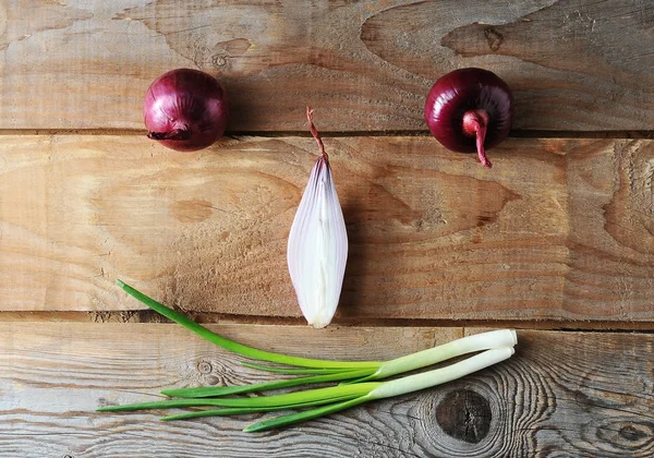 Lök leende-lök av olika sorter — Stockfoto