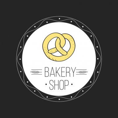 Pastane Dükkanı logo ve ekmek logo etiketleri tasarım için tatlılar, kek, 