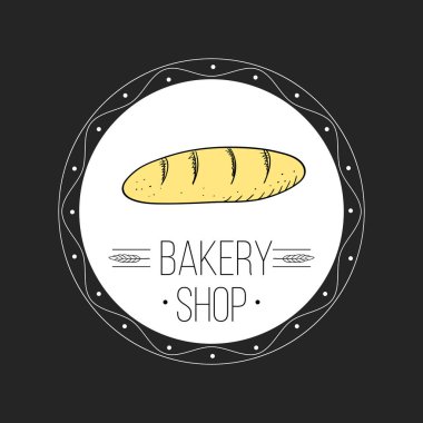Pastane Dükkanı logo ve ekmek logo etiketleri tasarım için tatlılar, kek, 
