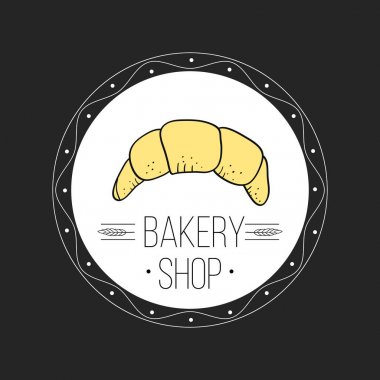 Pastane Dükkanı logo ve ekmek logo etiketleri tasarım için tatlılar, kek, 