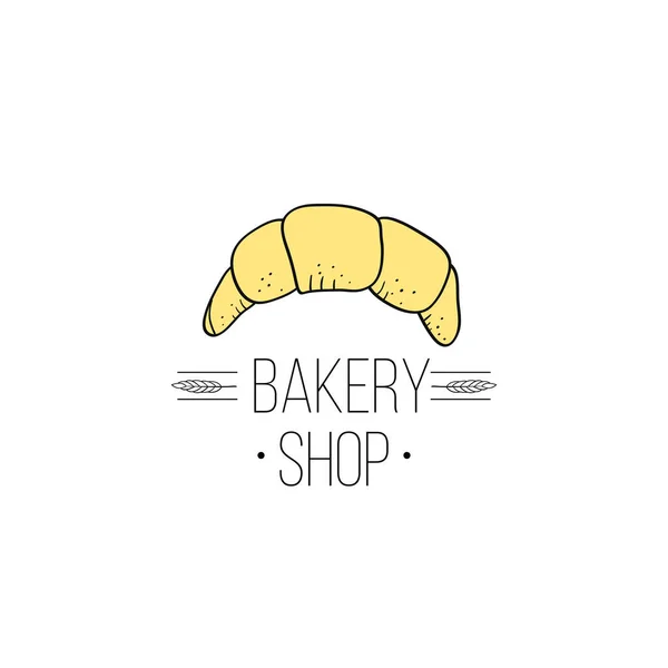 Logo del negozio di panetteria e etichette del logo del pane design per dolci, torta , — Vettoriale Stock