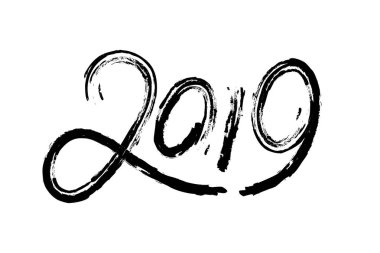 Tebrik kartı tasarım şablonu ile Çin kaligrafi 2019 New 