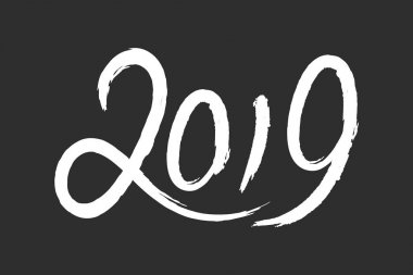 Tebrik kartı tasarım şablonu ile Çin kaligrafi 2019 New 
