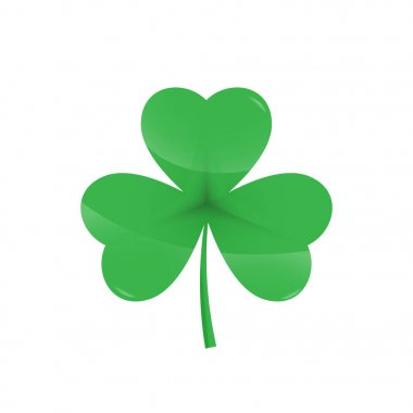 Yeşil yonca Saint Patricks Day sembol simge - bırakın 
