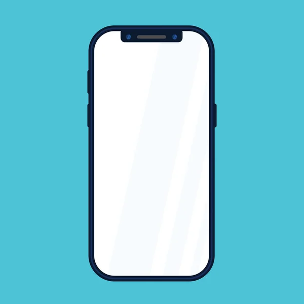 yeni telefon ön vektör çizim üzerinde Blu izole eps10 biçimi