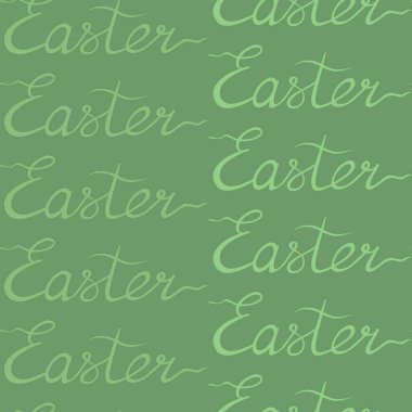 Paskalya kelimelerle yeşil seamless modeli