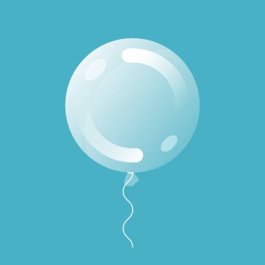 şişme balon simgesi ip ile - vektör 