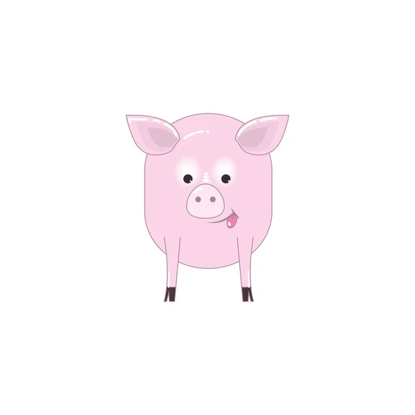 Divertido cerdo ilustración vector de dibujos animados — Archivo Imágenes Vectoriales