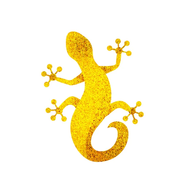 Lagarto dourado - logotipo espumante Salamandra — Vetor de Stock
