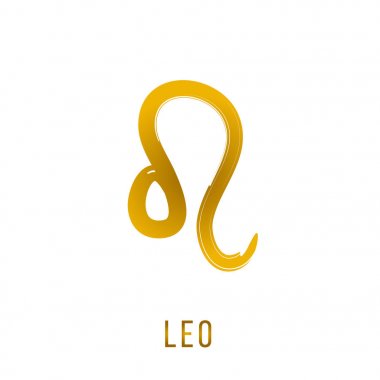 Leo altın glitter vektör burç