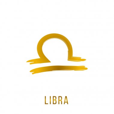 Terazi altın glitter vektör burç