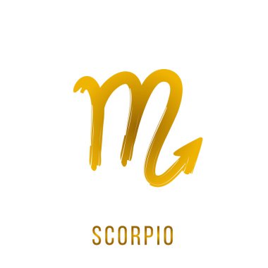 Akrep altın glitter vektör burç