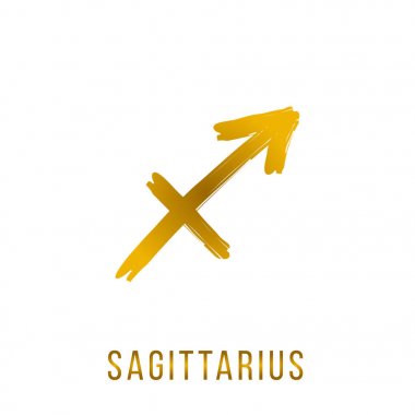 yay altın glitter vektör burç