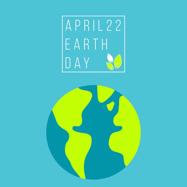 22 Nisan Dünya günü. Vektör çizim kelime ve uçak ile