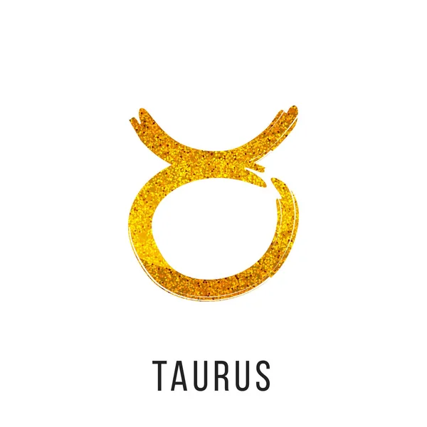 Taurus brilho brilho signo do zodíaco vetor — Vetor de Stock