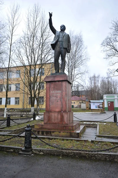Borovichi Rusland Januari 2020 Lenin Monument Borovichi — Stockfoto