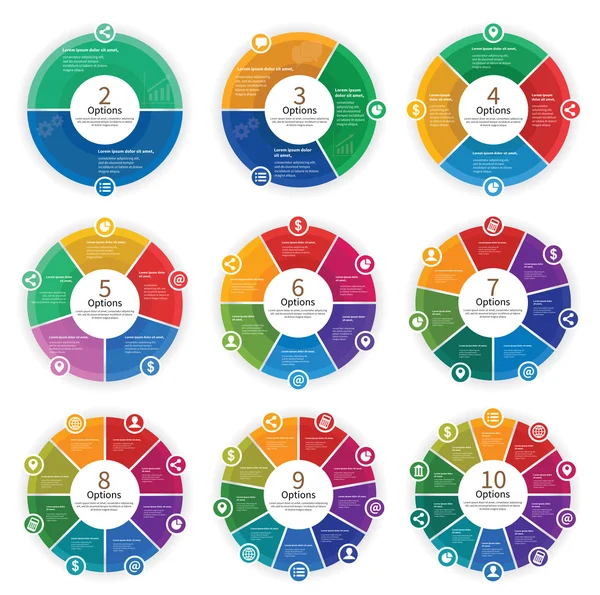 Plantilla de opciones de infografía vectorial — Archivo Imágenes Vectoriales