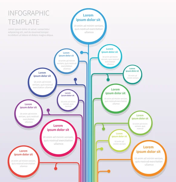 Árbol de infografía vectorial — Archivo Imágenes Vectoriales