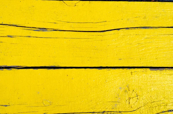Full frame shot of rusty   yellow painted wooden timber  wall . — ストック写真