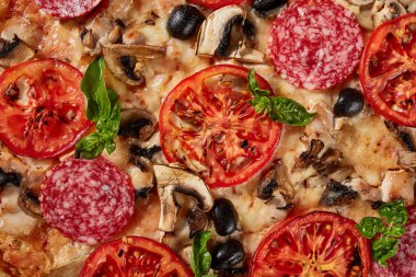 lezzetli soğan ve et pizza doku