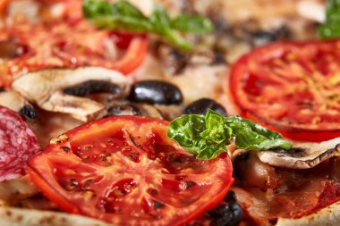 lezzetli soğan ve et pizza doku