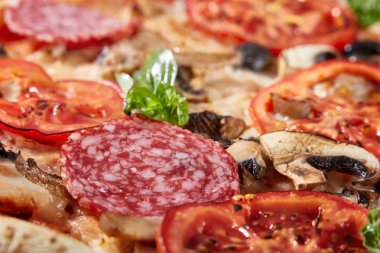 lezzetli soğan ve et pizza doku