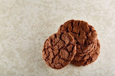 İzole açık renkli, makro, yakın çekim Çerezler çikolata cips