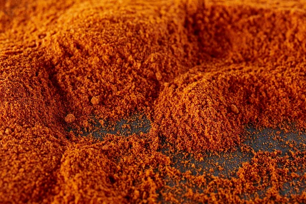 Texture background. Red chilli pepper powder. Top view — Stock Photo, Image