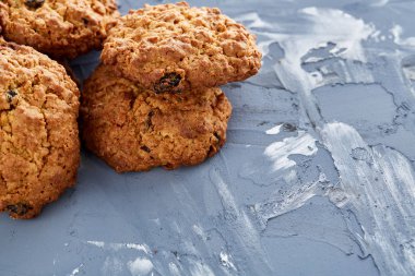 Üstten Görünüm yakın çekim resim lezzetli Kurabiye kesme tahtası sığ derinlik-in tarla, seçici odak üzerinde