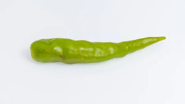 Green hot chili pepper isolated on a white background — Stock Photo, Image