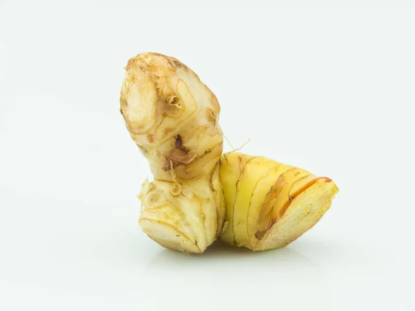 Galangal on white background — Stock Photo, Image