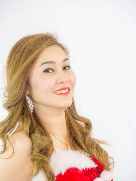 Güzel kadınlar beyaz arka plan üzerinde gülümse,