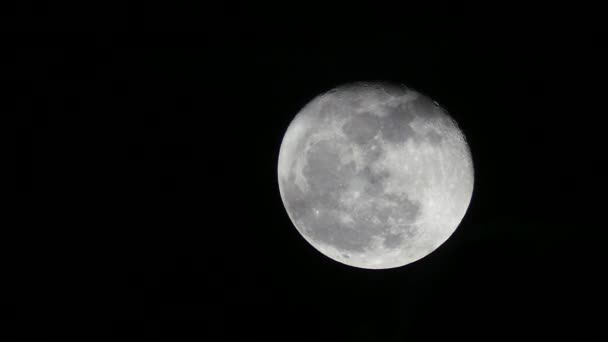 Największych Pełni Księżyca Nocy Chmury — Wideo stockowe