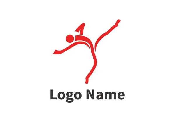Танцевальный логотип — стоковый вектор